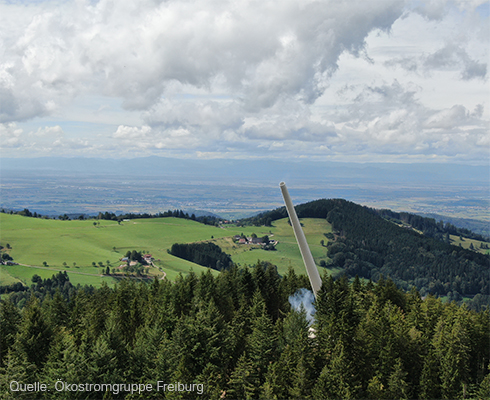 Bild von der Sprengung in Freiburg 2023