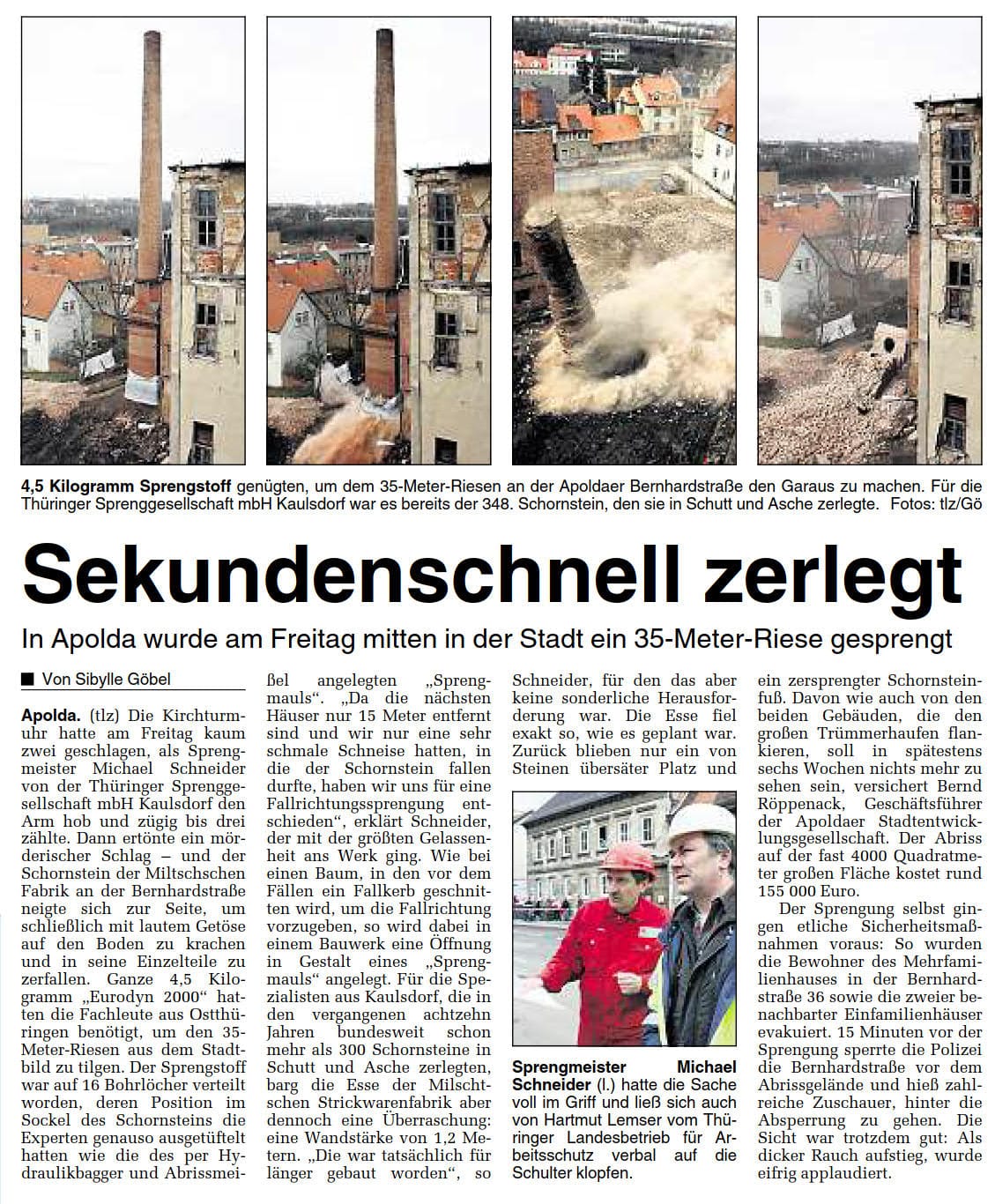 Thumbbild der News Sekundenschnell zerlegt von 2009